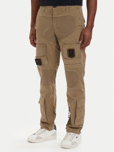 Aeronautica Militare Spodnie cargo 261PA1387UCT01493 Khaki Regular Fit