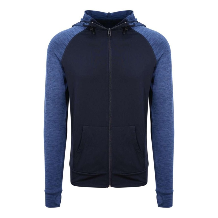 Bluza Rozpinana Męska Kontrastowa Melanż Slim