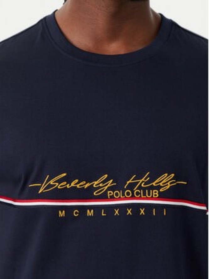 Beverly Hills Polo Club T-Shirt P-SS26M-TS1519 Granatowy Regular Fit