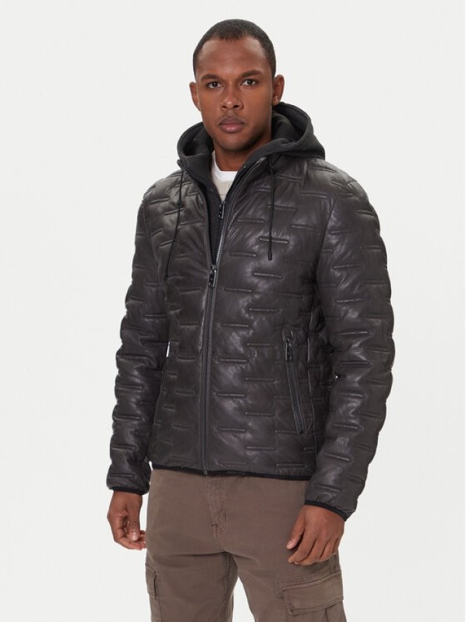 Milestone Kurtka skórzana Alonso 5310196 0715 Czarny Regular Fit