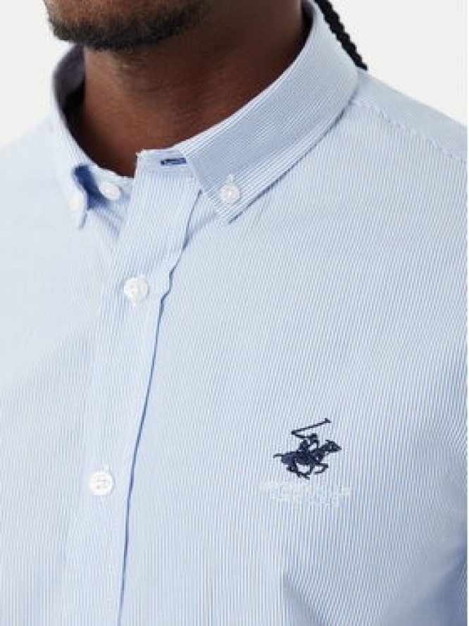 Beverly Hills Polo Club Koszula P-SS26M-BRASS Niebieski Regular Fit