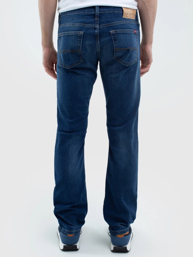 Jeansy męskie dopasowane granatowe Terry 499