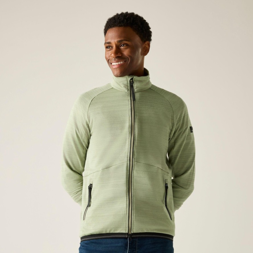 Męska bluza polarowa Malton z zamkiem błyskawicznym i marlowym wykończeniem