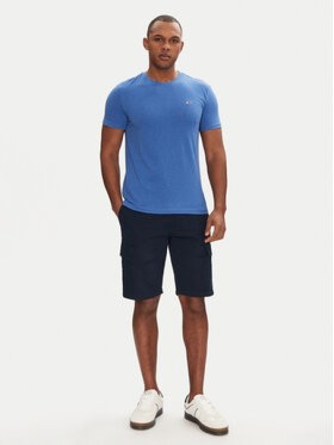 Tommy Jeans T-Shirt Jaspe DM0DM20363 Niebieski Slim Fit