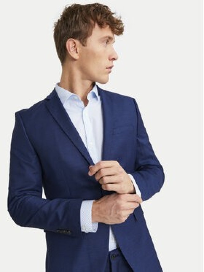 Jack & Jones Marynarka Solaris 12141107 Niebieski Slim Fit