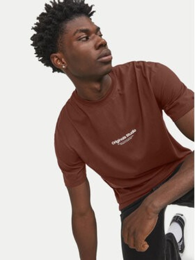 Jack & Jones T-Shirt Vesterbro 12240121 Brązowy Relaxed Fit