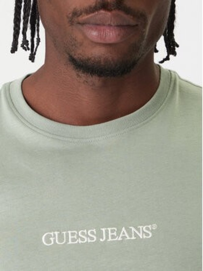 Guess Jeans T-Shirt M4YI52 K8HM0 Zielony Regular Fit