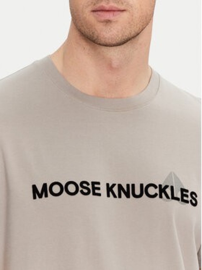 Moose Knuckles T-Shirt Conway M15MT760 Szary Regular Fit