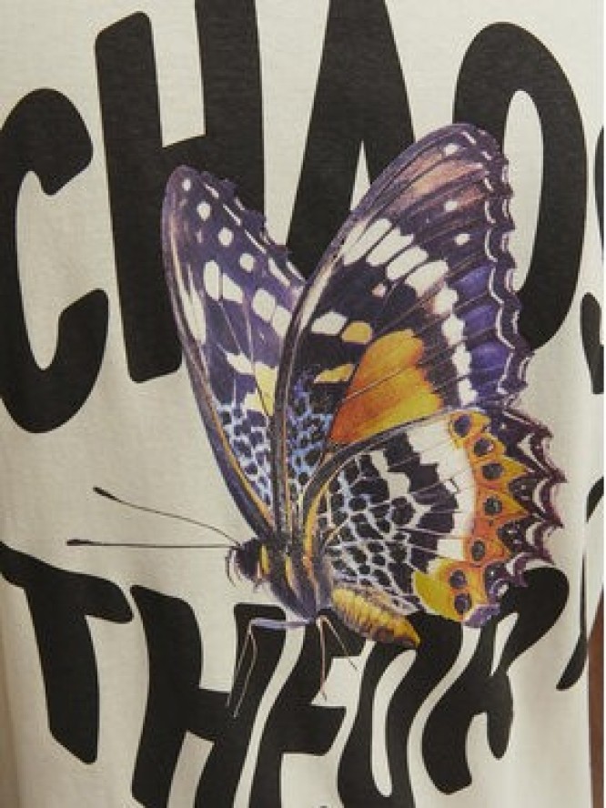 Jack & Jones T-Shirt Jorfrutti 12256926 Écru Wide Fit