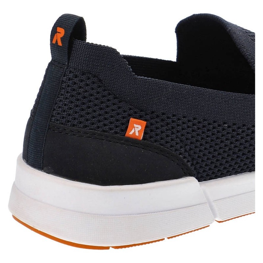 Niebieskie Półbuty Rieker Wygodne Buty Męskie