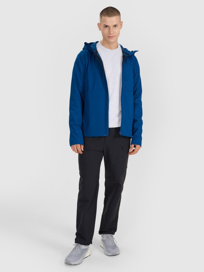 4F Kurtka softshell wiatroodporna męska - turkusowa XXL