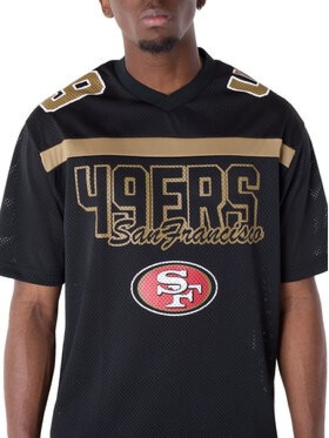 New Era T-Shirt Saf49E Mesh Graphic Jersey 60596390 Czarny Regular Fit