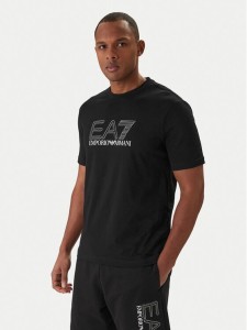 EA7 Emporio Armani T-Shirt 7M001307 AF10375 Czarny Regular Fit