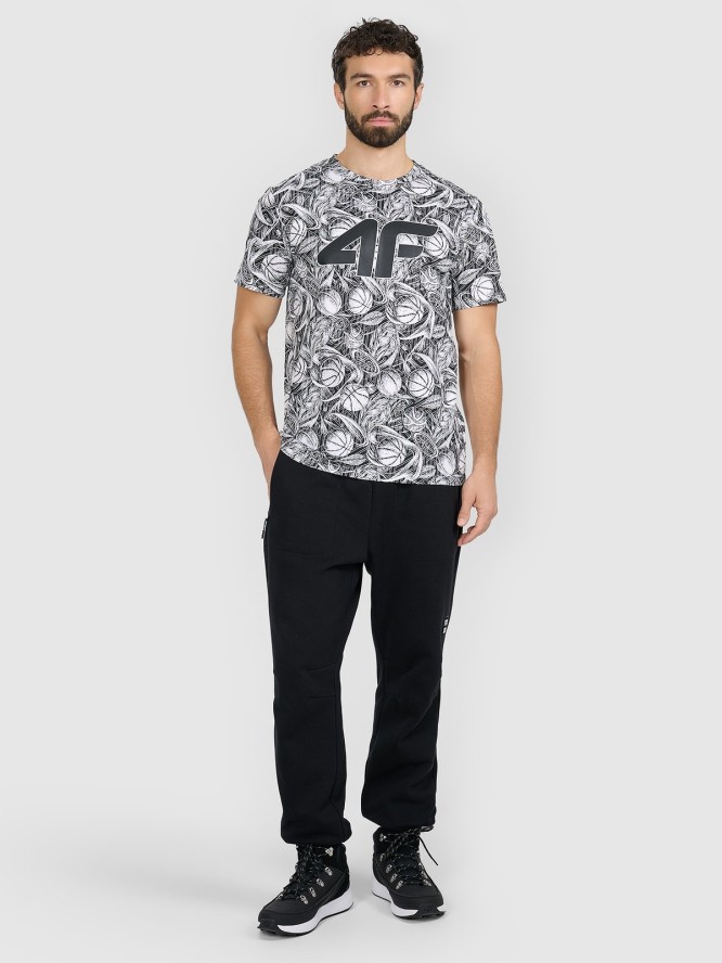 4F Spodnie dresowe joggery męskie - czarne XXL