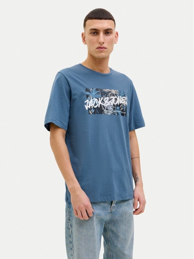 Jack & Jones T-Shirt Hawaii 12269324 Niebieski Standard Fit