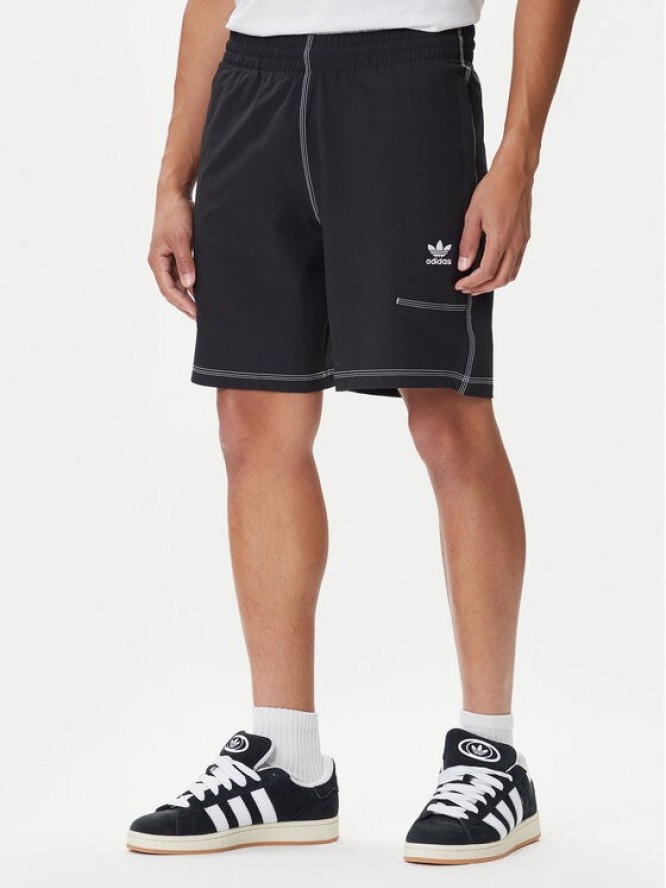 adidas Szorty sportowe Trefoil Essentials KA8539 Czarny Loose Fit