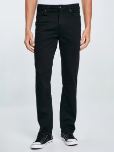 Jeansy męskie z prostą nogawką czarne Toros 915