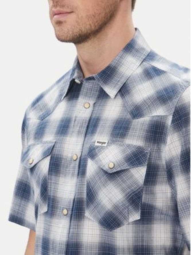 Wrangler Koszula Western 112362381 Niebieski Regular Fit