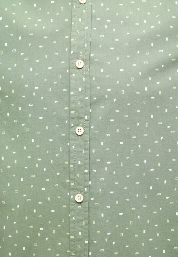 Męska Koszula MUSTANG Elmore Aop On Dark Green 1014762 12547