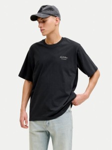 Jack & Jones T-Shirt Earchive 12297647 Czarny Regular Fit