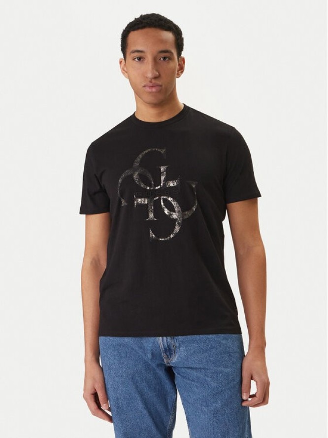 Guess T-Shirt M6RI03 I3Z14 Czarny Regular Fit