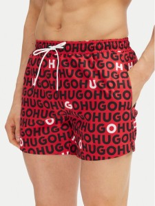 HUGO Szorty kąpielowe Tortuga 50535412 Czerwony Regular Fit