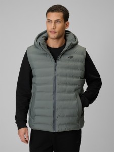 4F Bezrękawnik z wypełnieniem syntetycznym męski - zielony XXL