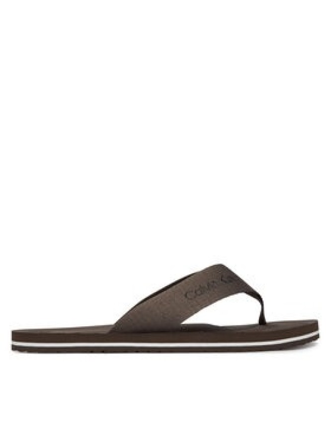 Calvin Klein Japonki Logo Webbing Strap HM0HM02106 Brązowy