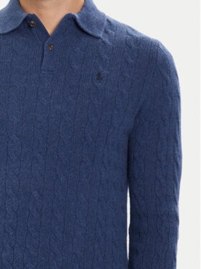 Polo Ralph Lauren Sweter 710974165003 Granatowy Regular Fit