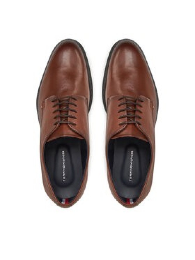 Tommy Hilfiger Półbuty Core Hilfiger Leather Shoe FM0FM05375 Brązowy
