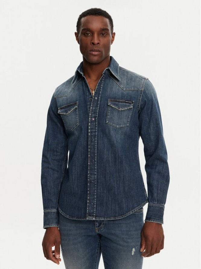 Dolce&Gabbana Koszula jeansowa G5JC8D G8GW9 Granatowy Regular Fit