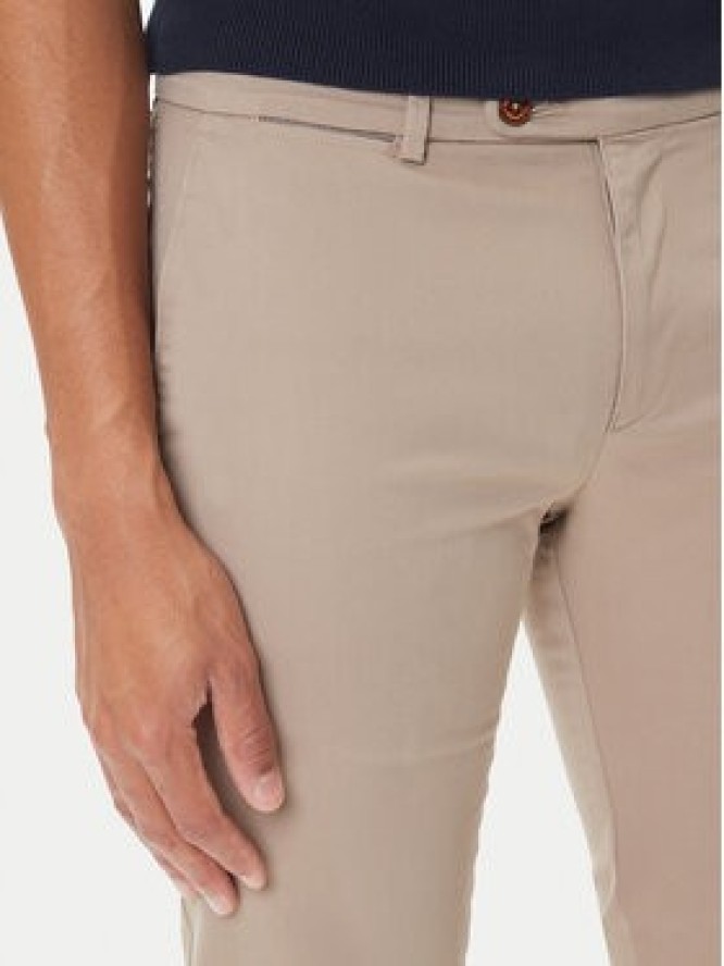 Bugatti Spodnie materiałowe 4220 16224 Beżowy Slim Fit