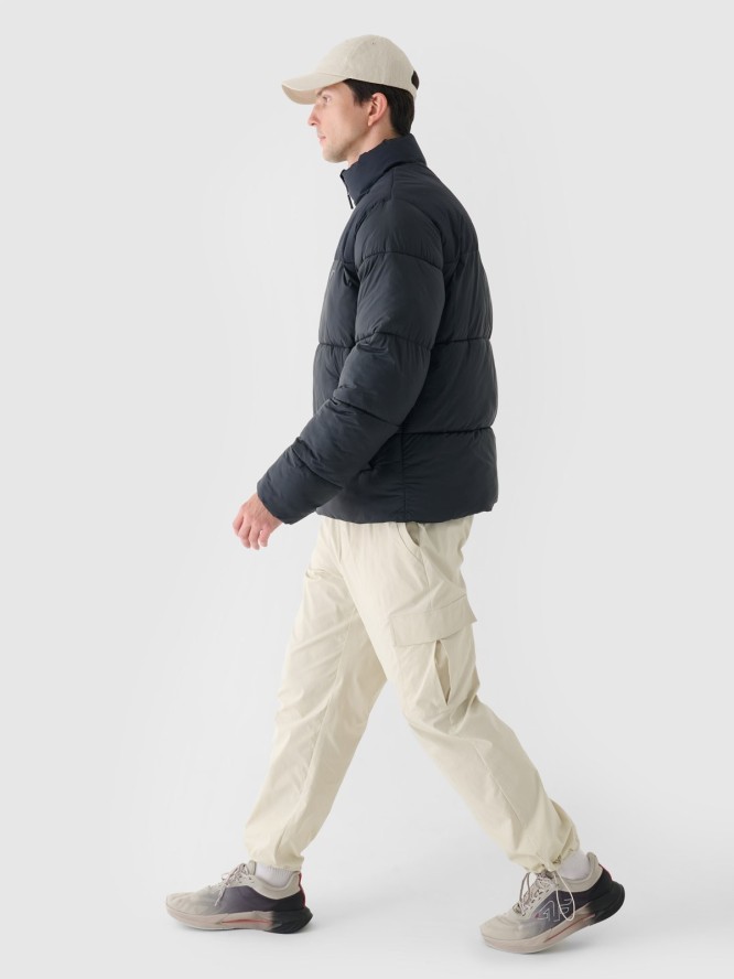 4F Kurtka puchowa z syntetycznym wypełnieniem męska - czarna 3XL