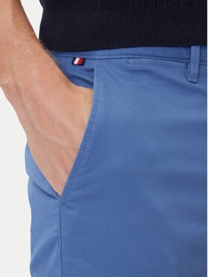 Tommy Hilfiger Chinosy Denton Essential MW0MW40262 Niebieski Straight Fit
