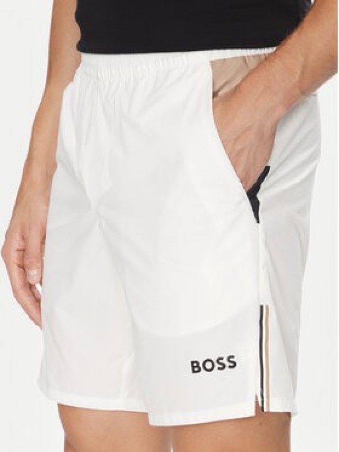 BOSS Szorty sportowe S_T-Match 50541370 Biały Regular Fit