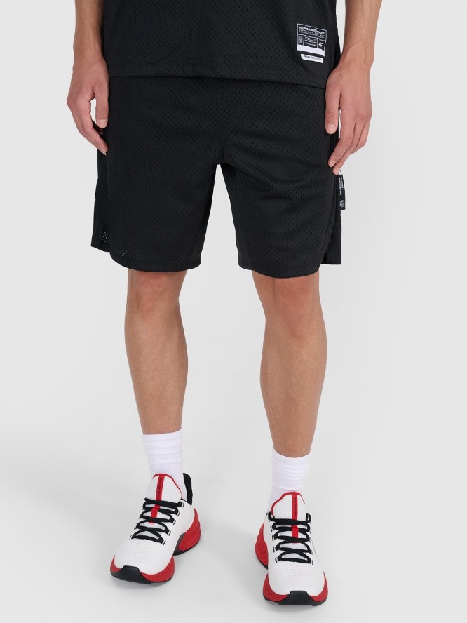 4F Spodenki do koszykówki szybkoschnące męskie - czarne XL