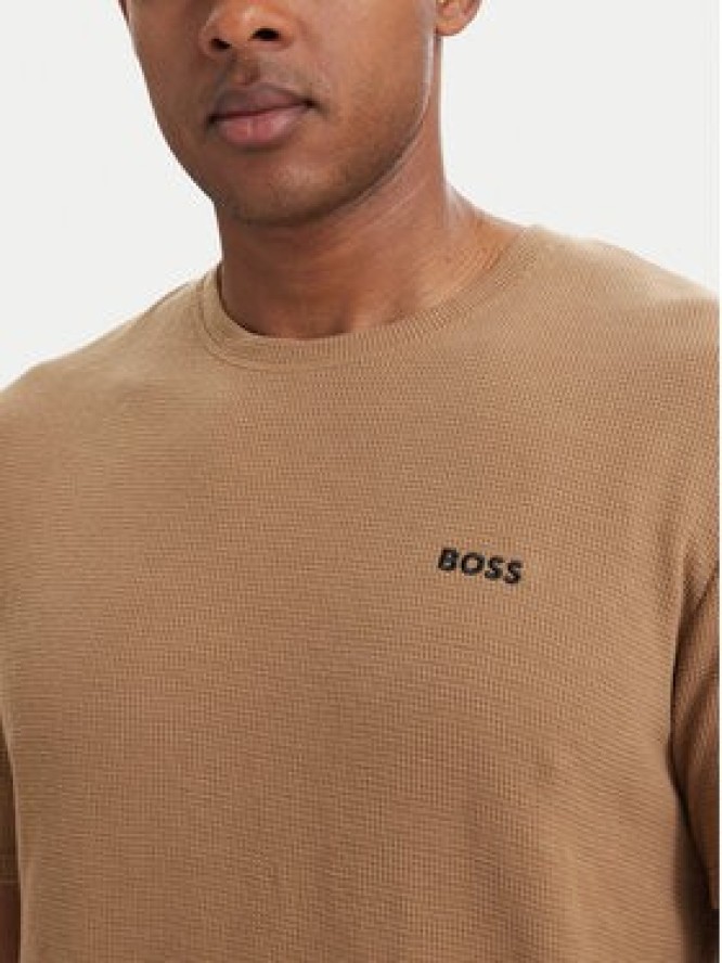 BOSS T-Shirt Waffle 50535891 Beżowy Regular Fit