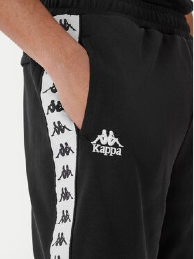 Kappa Szorty sportowe Banda Oviedo 351S77W Czarny Comfort Fit