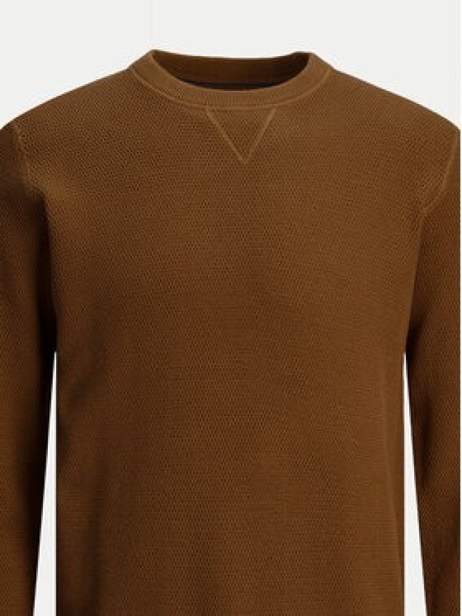 Jack & Jones Sweter 12264668 Brązowy Regular Fit