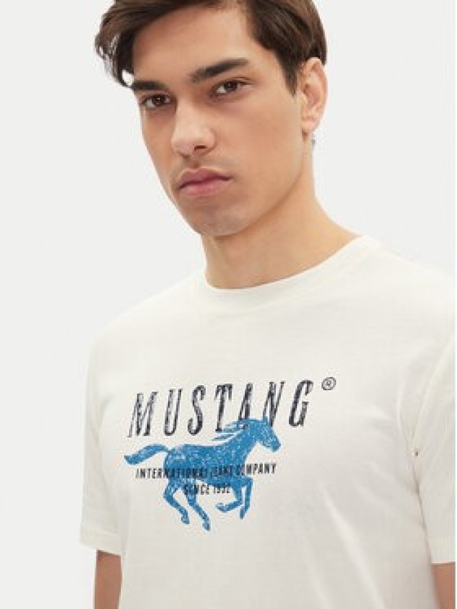 Mustang T-Shirt Austin 1016484 Biały Regular Fit