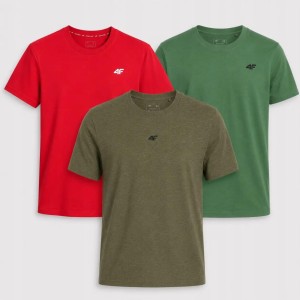 KOMPLET KOSZULEK MĘSKICH 4F 3PAK ZESTAW T-SHIRT