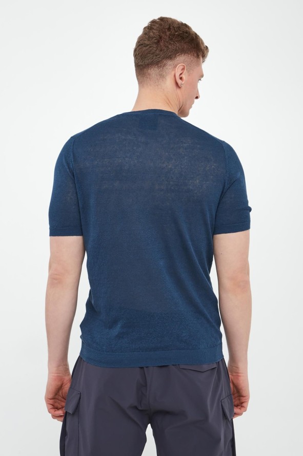 T-shirt męski lniany AERONAUTICA MILITARE