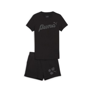 Komplet dresowy Puma BLOSSOM dla dziewcząt, czarny 68032001, rozmiar 128