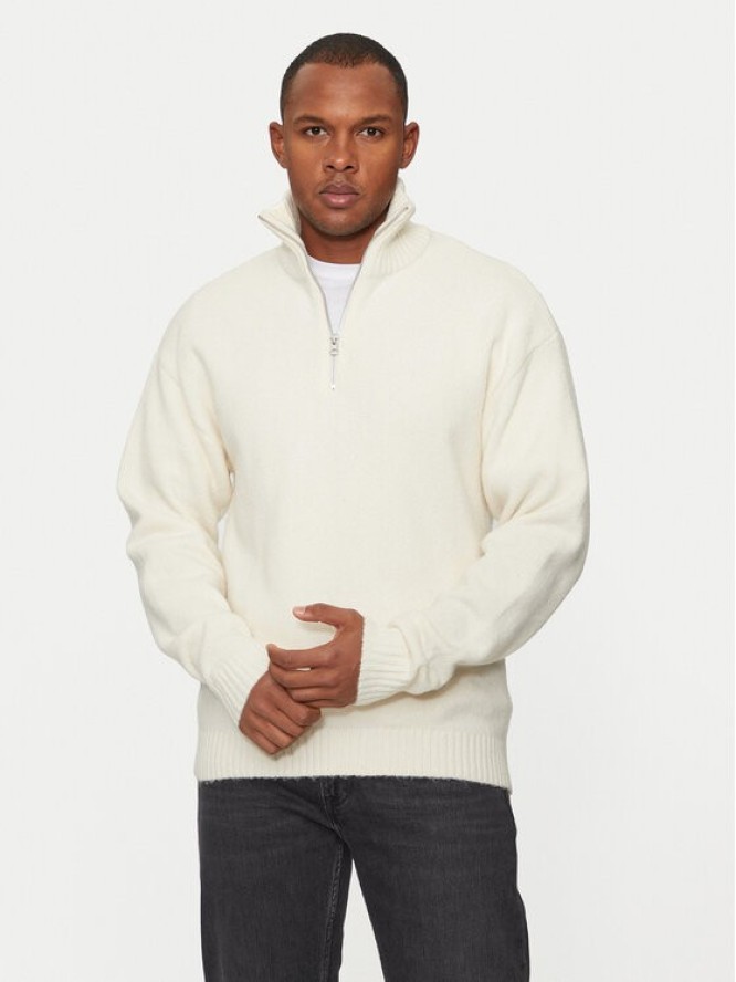 Jack & Jones Sweter Ollie 12241817 Écru Relaxed Fit