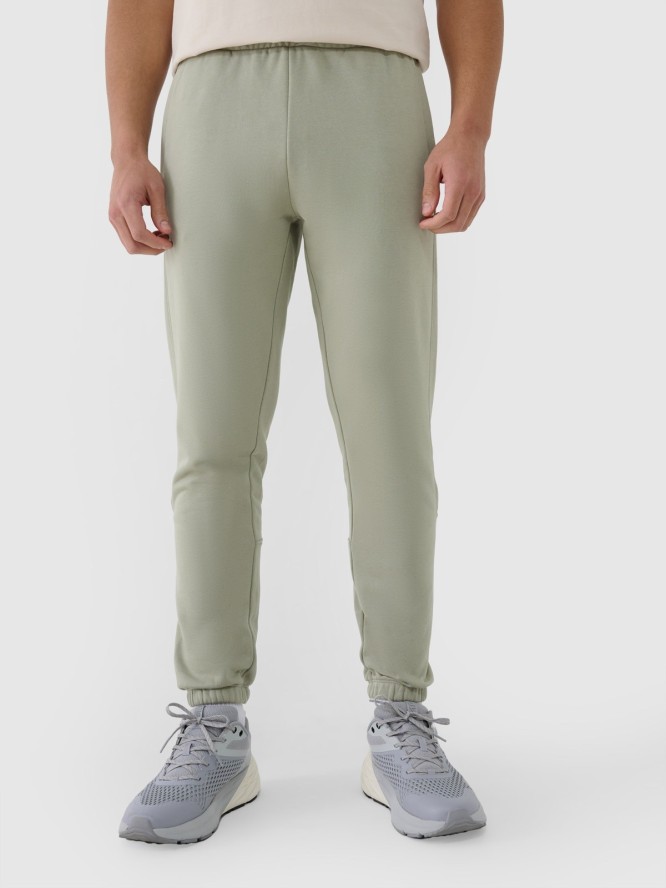 4F Spodnie dresowe joggery męskie - oliwkowe L