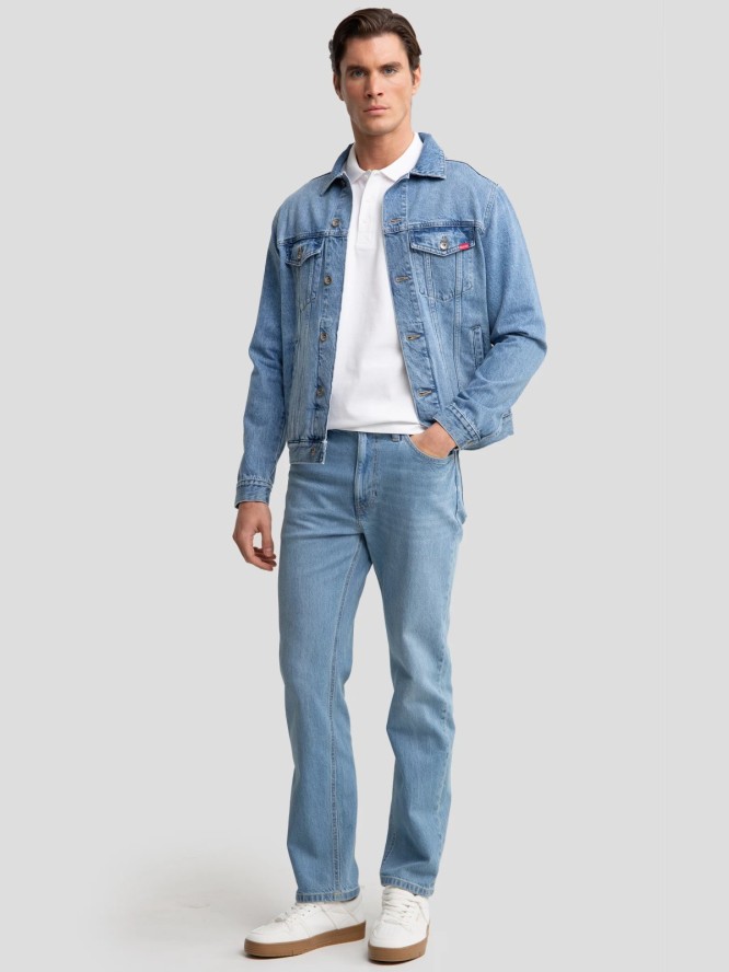 Kurtka męska jeansowa jasnoniebieska Charlie 134