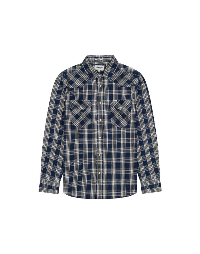 WRANGLER MĘSKA KOSZULA WESTERN INDIGO SHIRT DARK WASH 112357250 W5K9014055