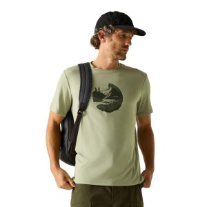 T-shirt Męski Z Motywem Zachodu Słońca Rozciągliwa Fingal