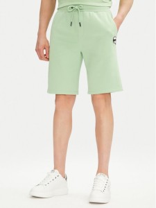 KARL LAGERFELD Szorty sportowe 705014 552900 Zielony Regular Fit