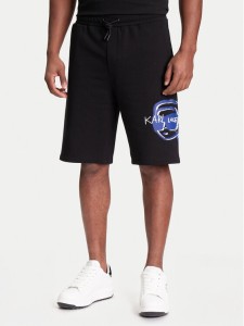 KARL LAGERFELD Szorty sportowe 705114 553904 Czarny Loose Fit